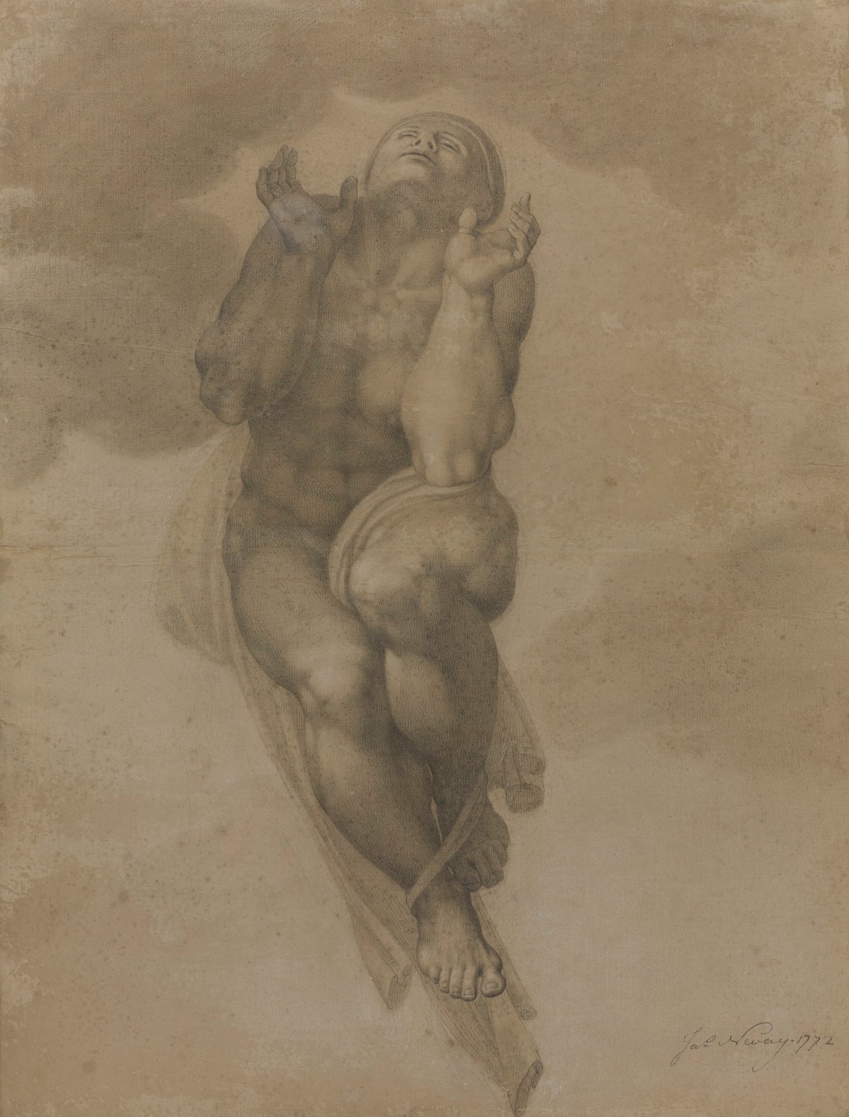 Female Nude After A Figure From Michelangelo S Last Judgement Works Of Art Ra Collection