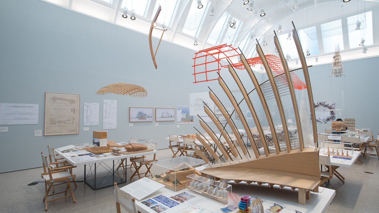 Installation view of Renzo Piano exhibition