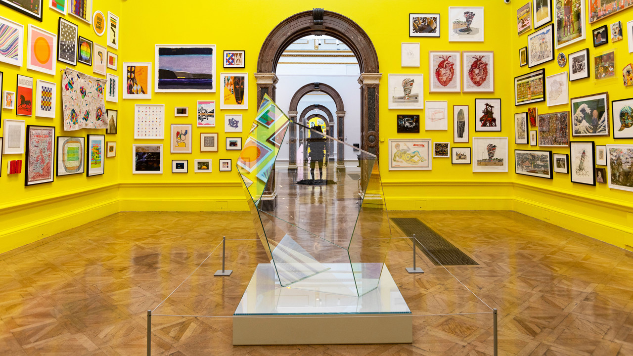 Installation view of the Summer Exhibition 2022 at the Royal Academy of Arts, London, 21 June – 21 August 2022.