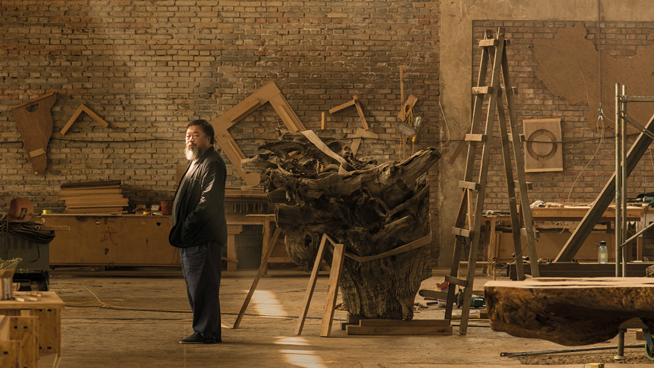 Ai Weiwei in his studio