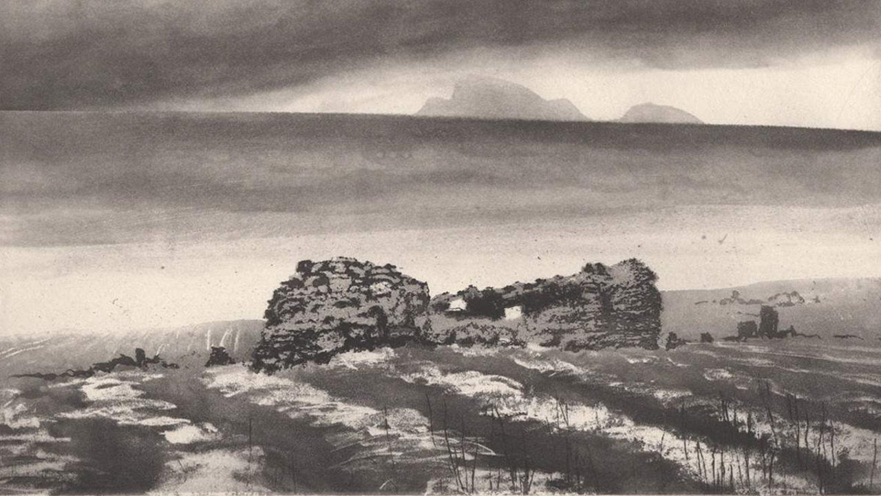 Norman Ackroyd , Sula from St Ronan's Chapel (detail)