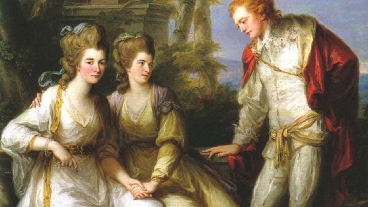 Angelica Kauffmann, Portrait of Lady Georgiana, Lady Henrietta Frances and George John Spencer, Viscount Althorp