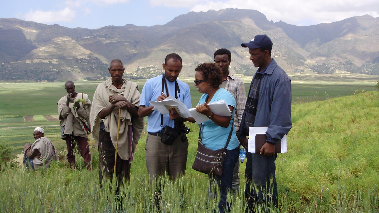 Rahel Shawl on site in Ethiopia 