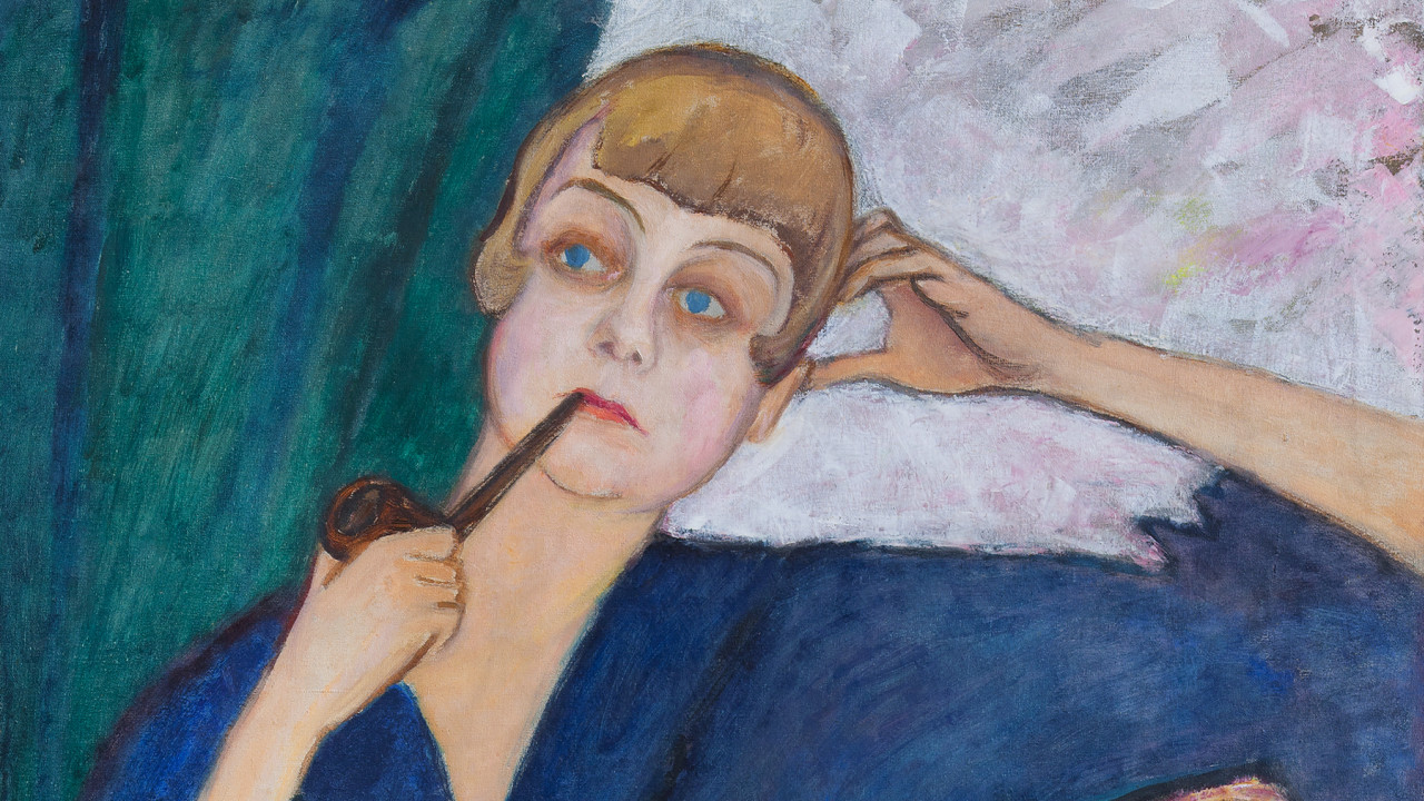 Gabriele Münter, Portrait of Anna Roslund (detail)
