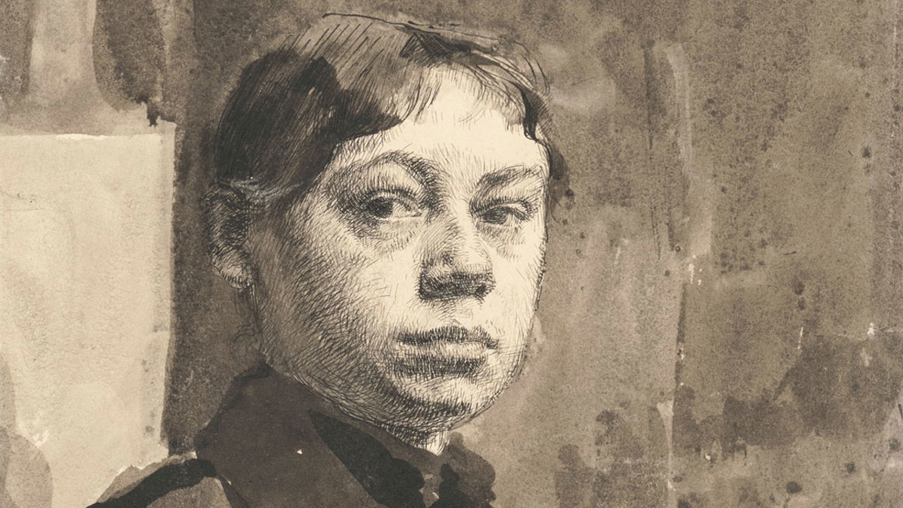 Käthe Kollwitz, Self-portrait (detail)