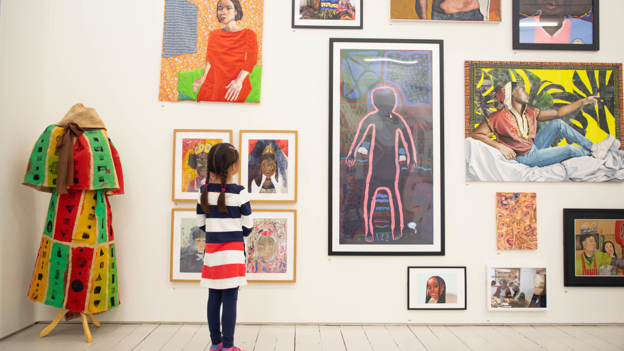 Installation view of the Young Artists’ Summer Show 2021, Royal Academy of Arts, London