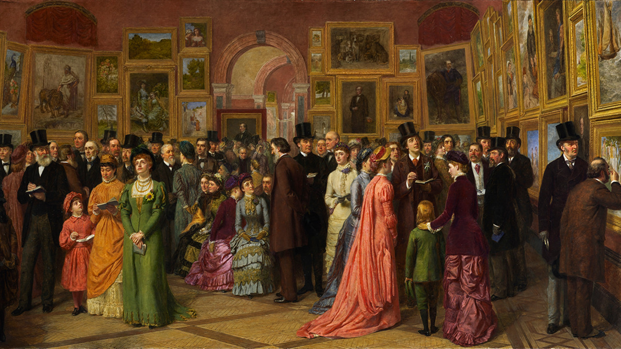 William Powell Frith, A Private View at the Academy, 1881