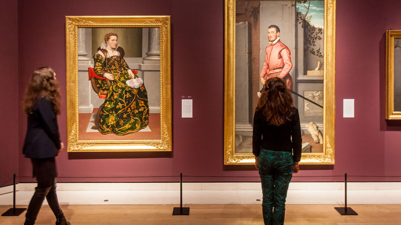Installation view of 'Giovanni Battista Moroni' in The Sackler Wing of Galleries