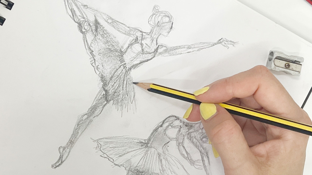 Dancers pencil sketch - PJM Northeast Local Artist