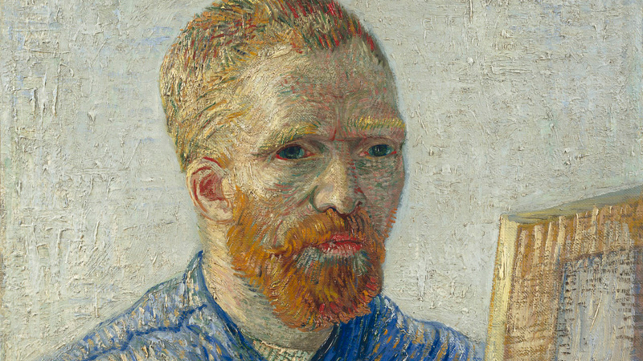 Vincent van Gogh, Self Portrait as an Artist (detail)
