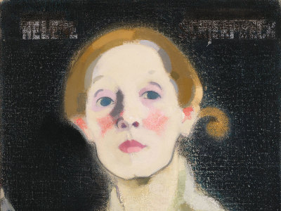 Helene Schjerfbeck, Self-Portrait, Black Background (detail)