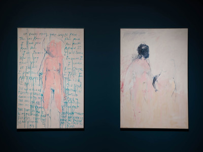 I am The Last of my Kind, 2019 (left) and You Came, 2018 (right), on display at the Royal Academy of Arts, London, from 7 December 2020 until 28 February 2021.  