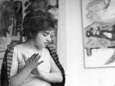 Sonia Lawson RA in her London studio in the 1960s