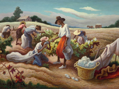 Thomas Hart Benton, Cotton Pickers (detail)