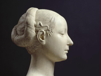 After Francesco Laurana, Bust of a Woman, possibly Ippolita Maria Sforza (detail)