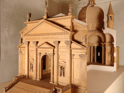 Model of the church of the Redentore, Venice, 1972.