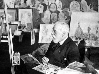 James Ensor in his studio, c. 1935 