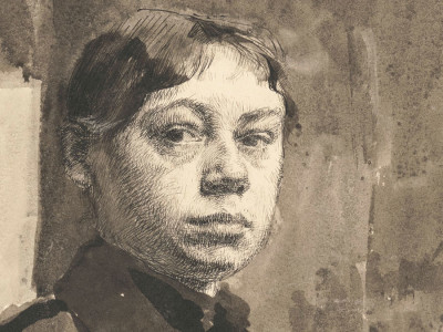 Käthe Kollwitz, Self-portrait (detail)