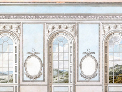 Sir William Chambers RA, Design for window wall, Queen Charlotte's Music Room, Windsor Castle, Berkshire