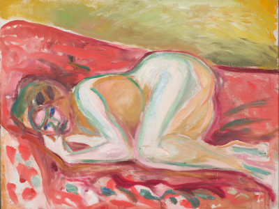 Edvard Munch, Crouching Nude (detail)