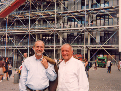 Richard Rogers and Renzo Piano at The Pompidou Centre in 1987