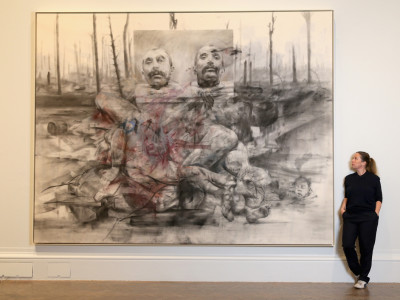 Jenny Saville with 'Voice of the Shuttle (Philomela)'