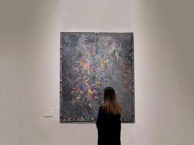 Installation view of Jasper Johns: 'Something Resembling Truth'