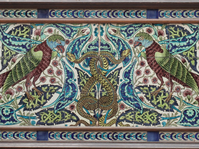William De Morgan, Parrot and Snake tile panel