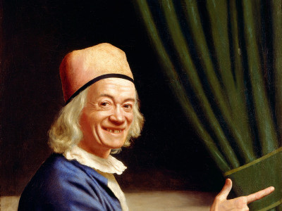 Jean-Etienne Liotard, Self-portrait Laughing (detail)