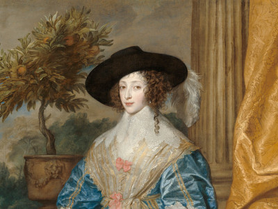 Anthony van Dyck, Henrietta Maria with Sir Jeffrey Hudson (detail)