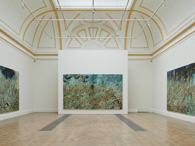 Installation view at the Royal Academy of Arts of Anselm Kiefer’s Morgenthau series, 2013