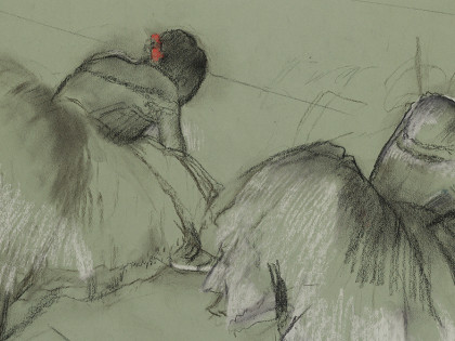 Edgar Degas, Two Dancers Resting (detail)