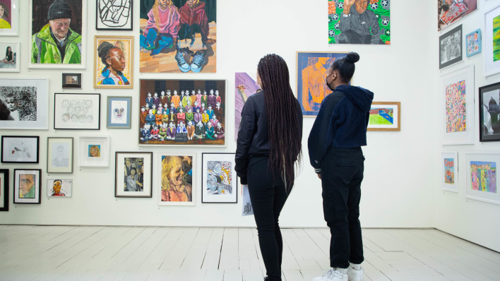 Installation view of the Young Artists’ Summer Show 2021, Royal Academy of Arts, London