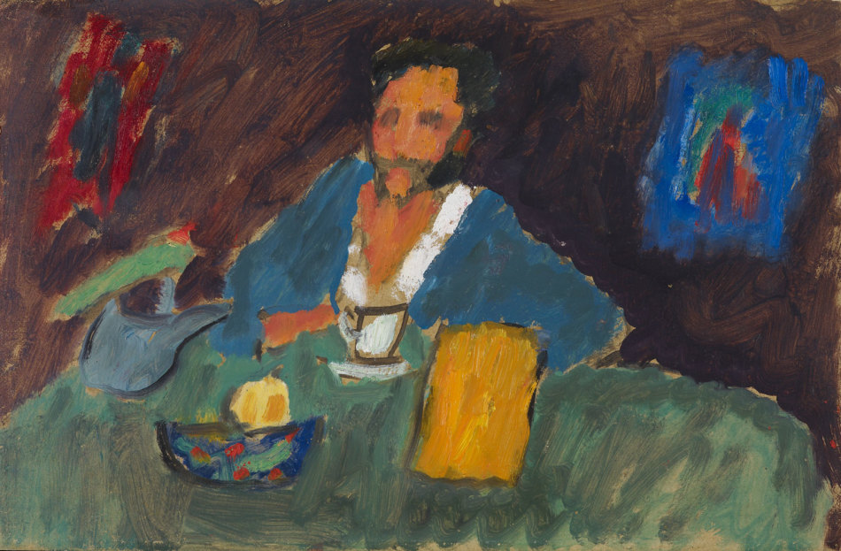 Gabriele Münter, Kandinsky at the Table (sketch)