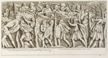 Pietro Santi Bartoli, Plate 47: Dacians fighting the Roman and Sarmatian soldiers 