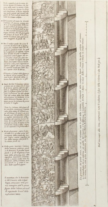 Pietro Santi Bartoli, Elevation and interior section of the body of the column