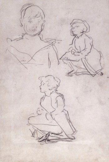 Sir John Everett Millais Bt. PRA, Drawings of a child, possibly for 'Bubbles'