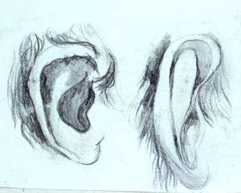 Sir John Everett Millais Bt. PRA, Two studies of ears
