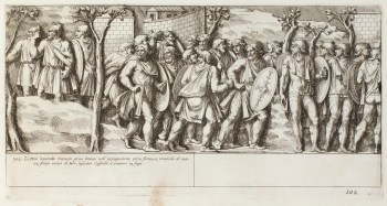 Pietro Santi Bartoli, Plate 102: Dacians fleeing after being defeated 
