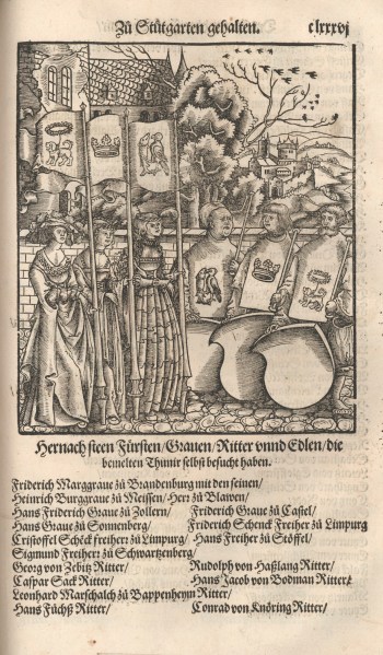 Prince Johann II Count Palatine, Ceremony during the Tournament at Stuttgart