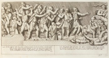 Pietro Santi Bartoli, Plate 93: Dacians poisoning themself after their defeat