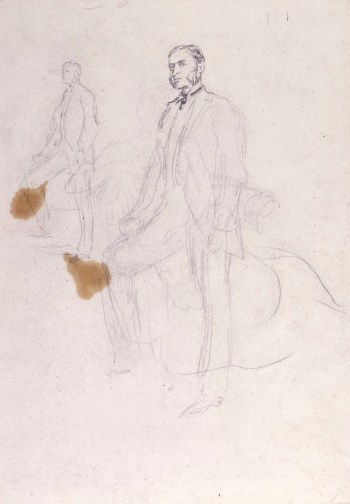 Sir John Everett Millais Bt. PRA, Preparatory drawings for a portrait, possibly of Hugh Lupus Duke of Westminster