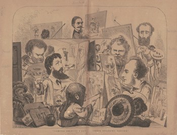 , Group caricature of a group of Academician painters, by Alfred Thompson