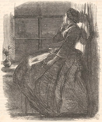 Sir John Everett Millais Bt. PRA, A Lost Love / Wood engraving by the Dalziel Brothers after a design by J.E.Millais. Published in Once a Week  December 3rd, 1859,  illustrating a poem by R.A.B.