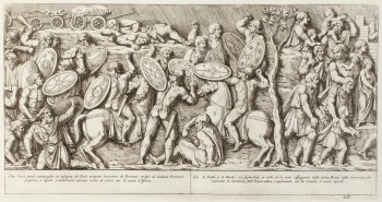 Pietro Santi Bartoli, Plate 28: Battle between Romna soldiers and Decians