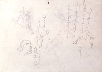 Sir John Everett Millais Bt. PRA, Preparatory drawings for 'Elgiva'