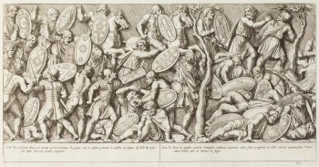 Pietro Santi Bartoli, Plate 31: Dacian soldiers being defeated by the Roman soldiers