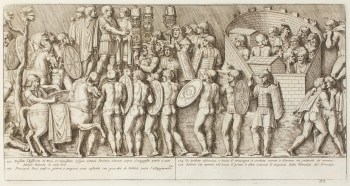 Pietro Santi Bartoli, Plate 32: Dacian soldiers being defeated by the Roman soldiers