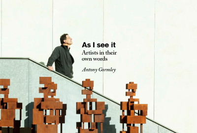 Antony Gormley outside his studio