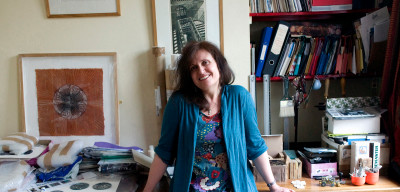 Anne Desmet RA in her studio in east London.